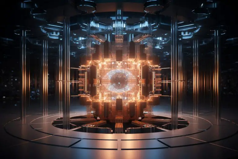 Quantum computer technology Artistic illustration